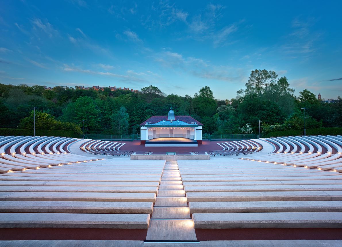 Photo of the Kelvingrove Bandstand, Glasgow, courtesy Page Park architects © Andrew Lee