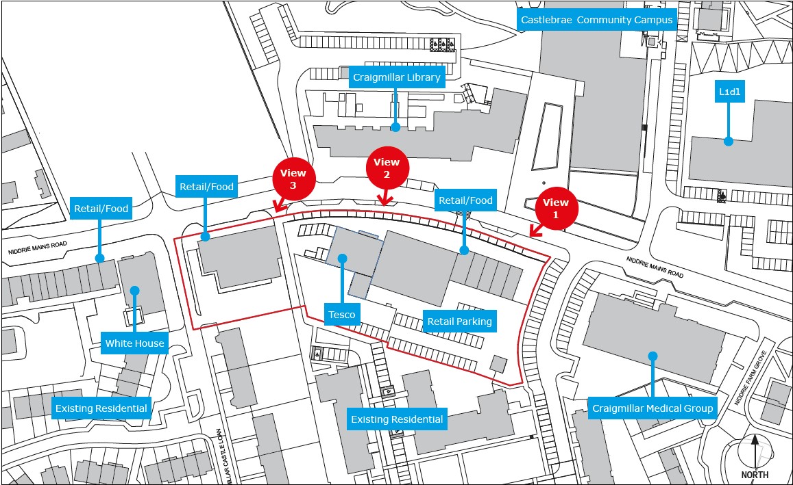 Map of Niddrie Mains Road